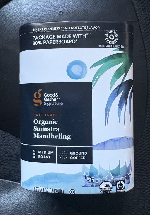 Good & Gather Signature Other - Good & Gather Signature Sumatra Mandheling Med Roast Ground 12 oz BB 2/22/27
